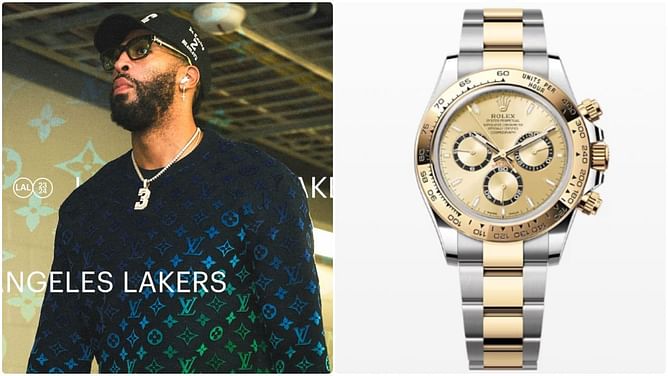 Lakers’ Anthony Davis dons ‘3’ necklace and $38,690 Rolex Cosmograph Daytona ahead of Lakers-Mavs showdown