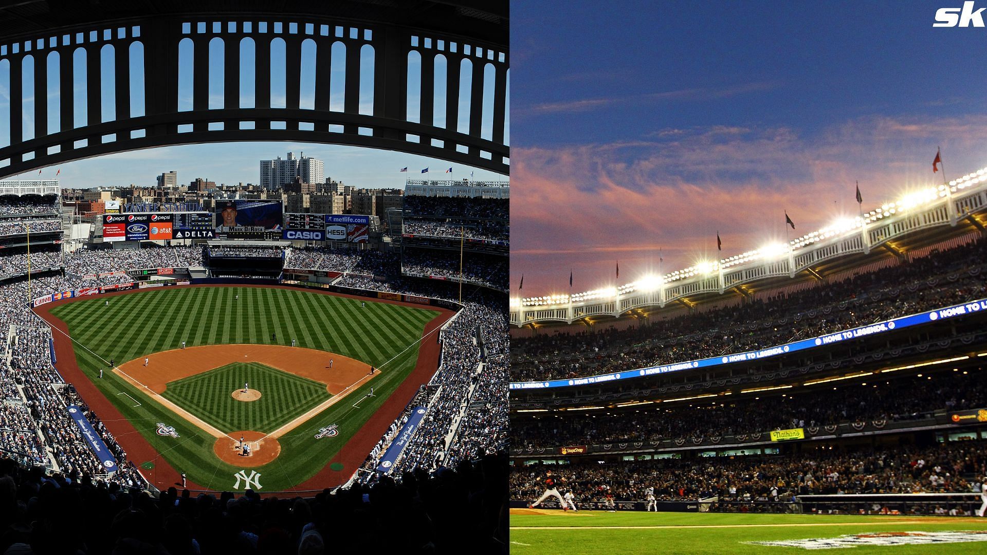 The New York Yankees faces the Baltimore Orioles in the 2012 ALDS at Yankee Stadium
