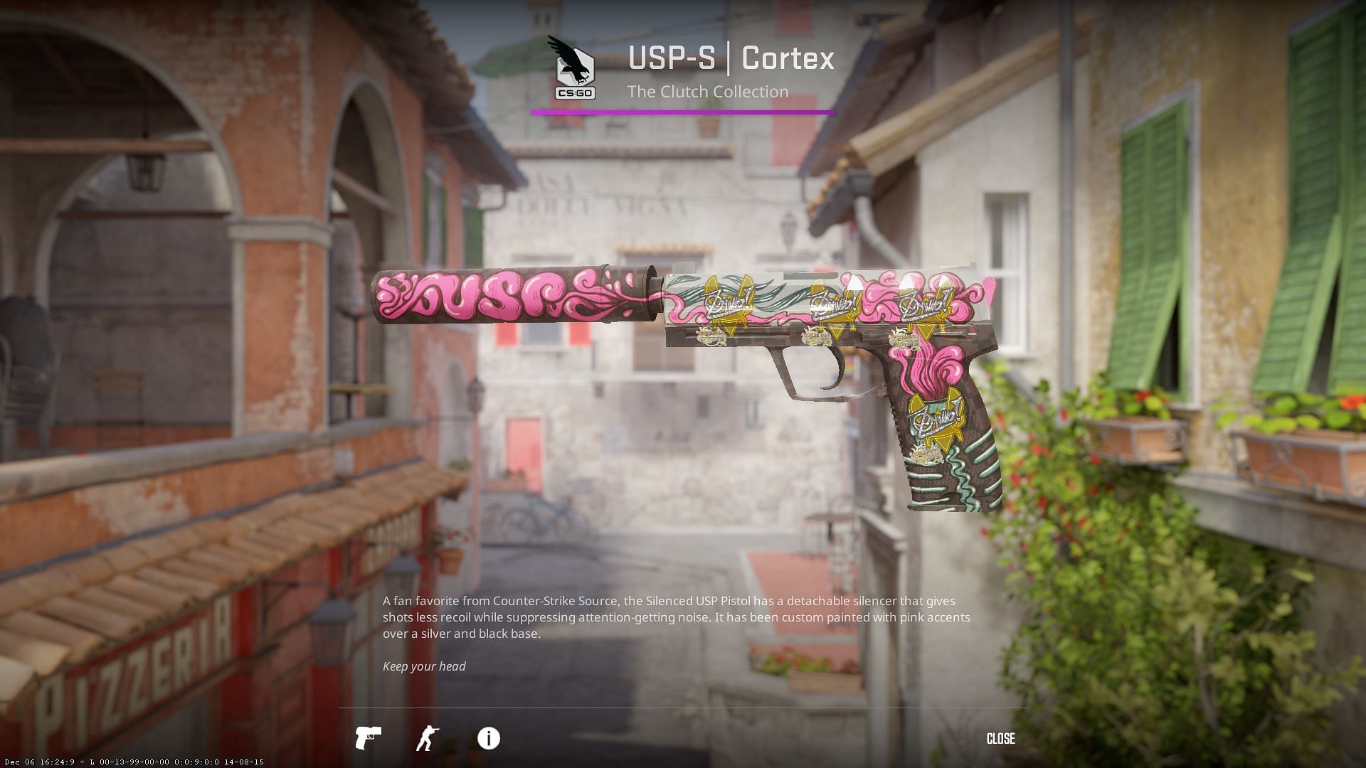 The USP-S Kill Cortex (Image via Valve)