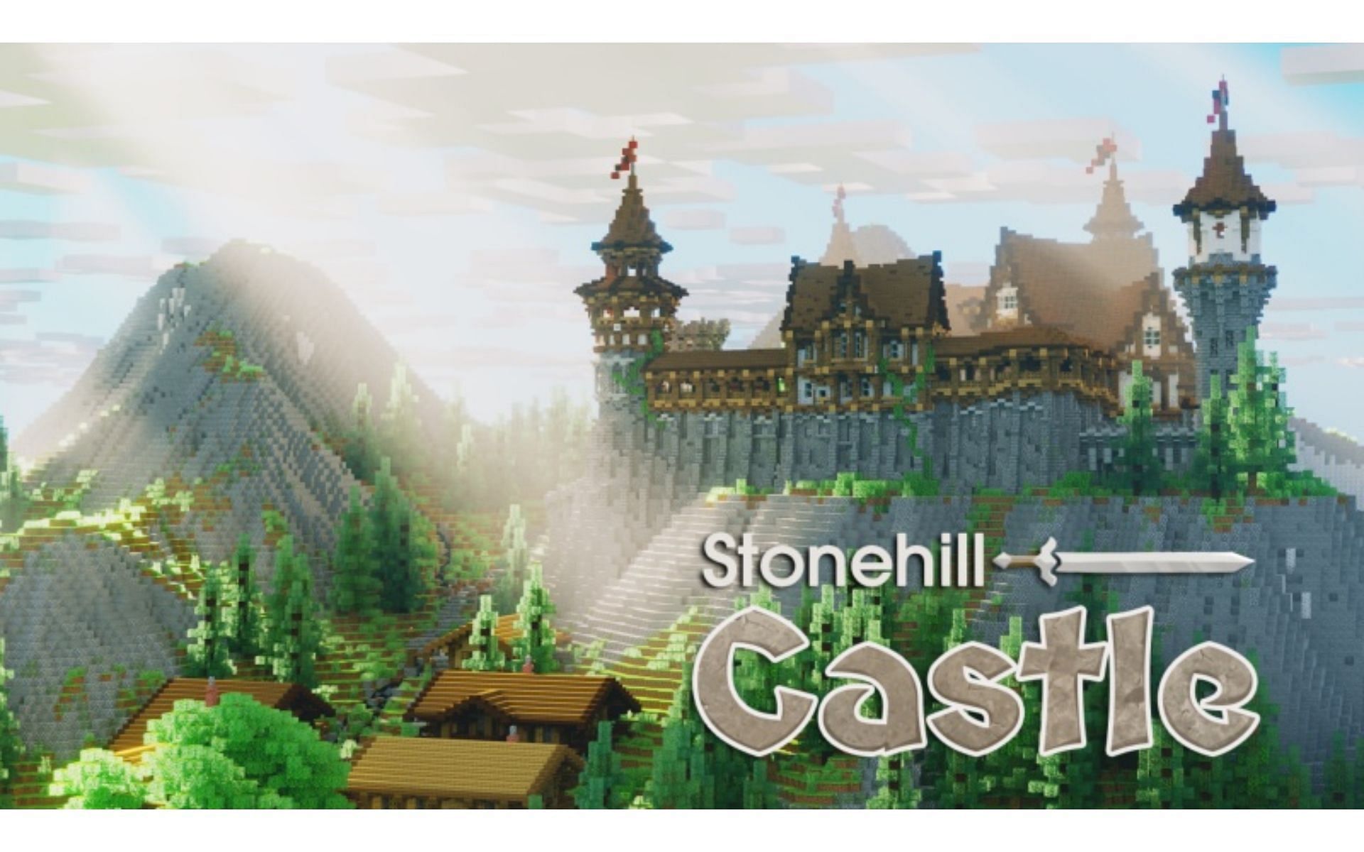 Become the king or queen of this castle (Image via Mojang)