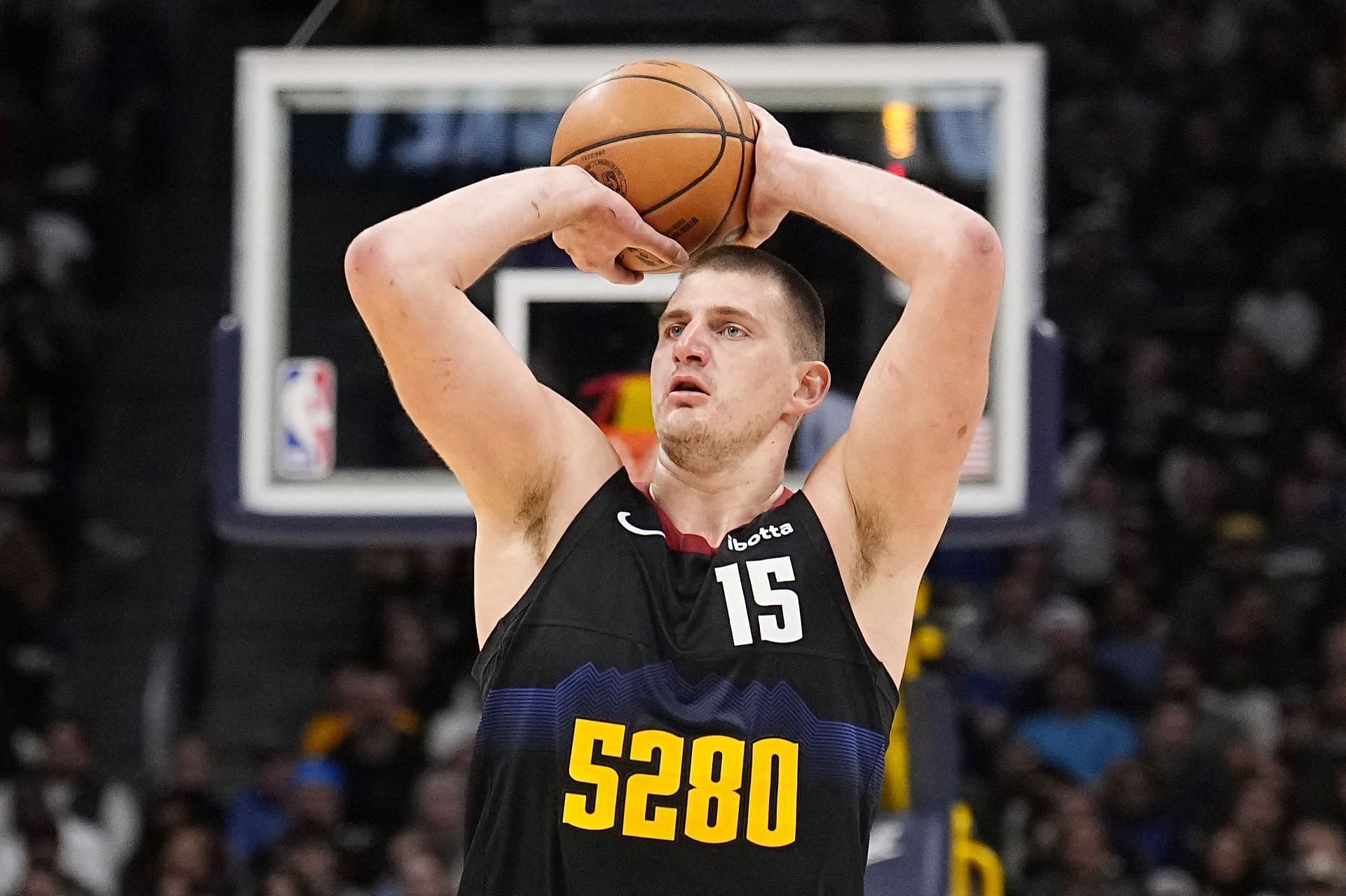 Nikola Jokic visits racecourse ahead of Nets game