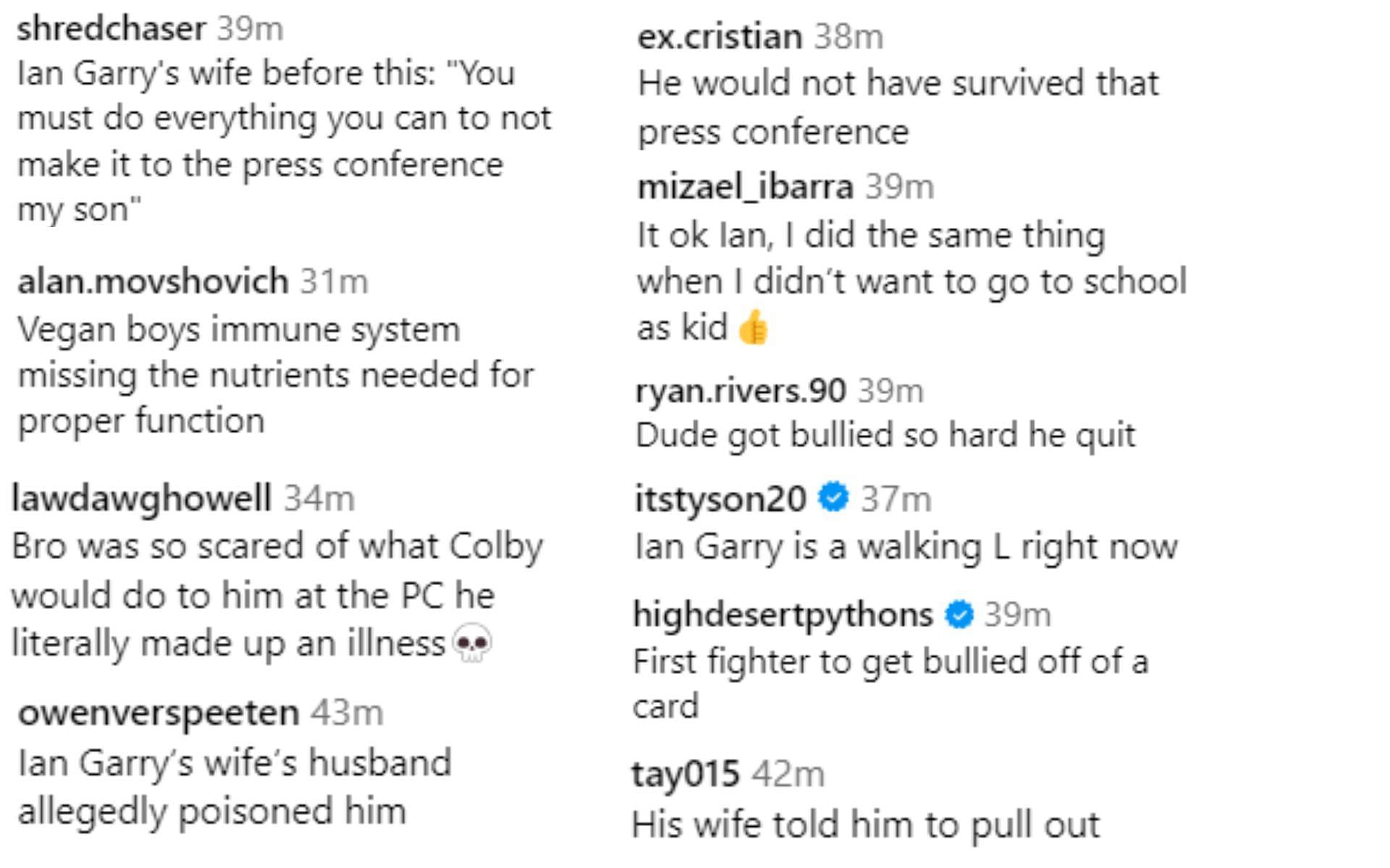 Reactions via: @danawhite on Instagram