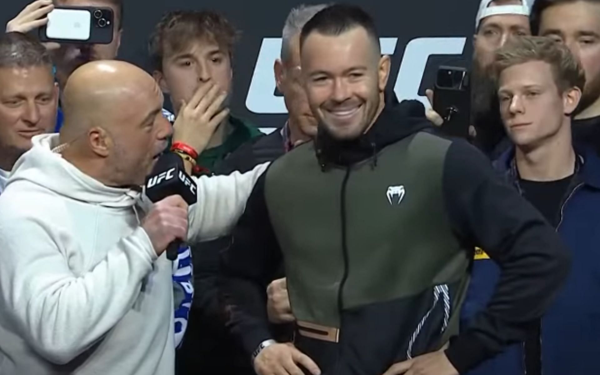 Colby Covington [Pictured] during the UFC 296 Ceremonial Weigh-Ins [Image courtesy: UFC - YouTube]