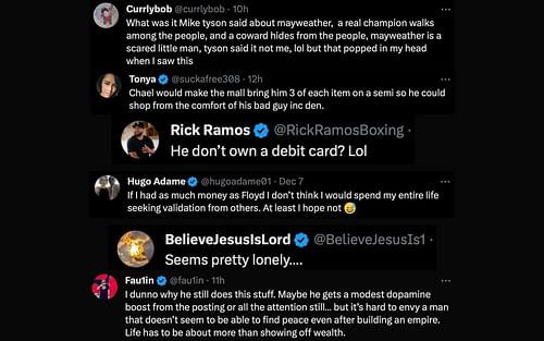 Fans comment on Floyd Mayweather.