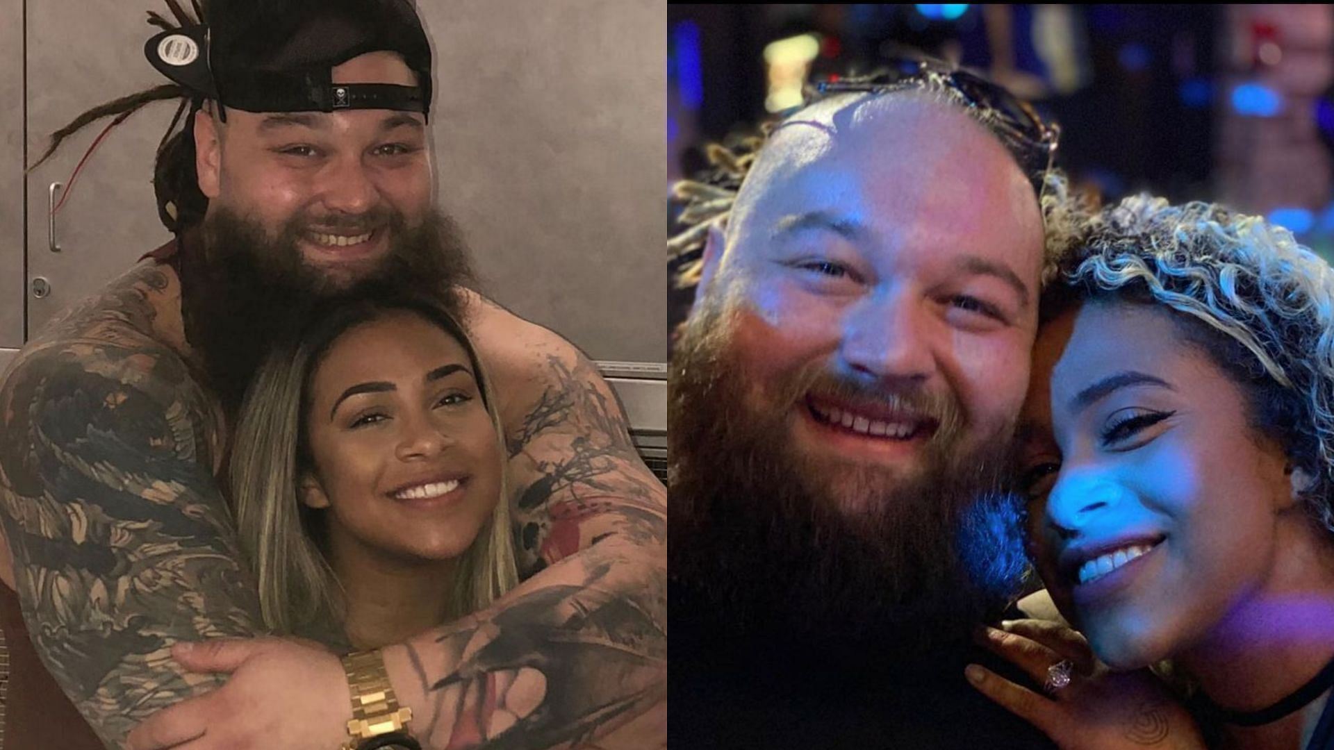 Late WWE Superstar Bray Wyatt with fianc&eacute; Jojo Offerman