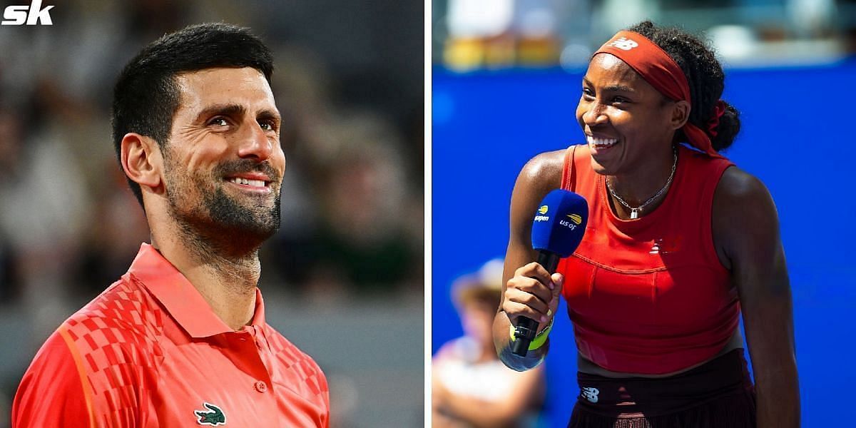 Novak Djokovic and Coco Gauff