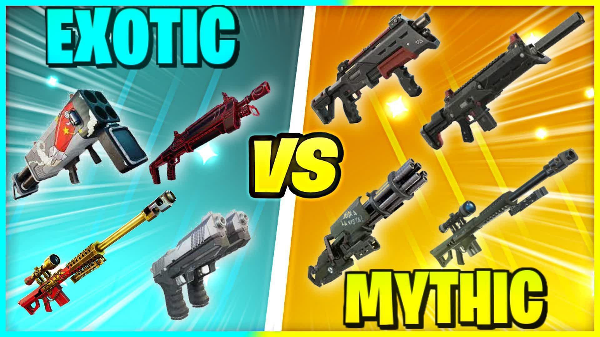 Exotics vs Mythics (Image via Epic Games)