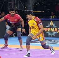 Pawan Sehrawat in action (Credits: PKL)