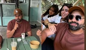 [In Pictures] "Safari time"- Rohit Sharma sports a smile while posing with his wife and daughter in South Africa