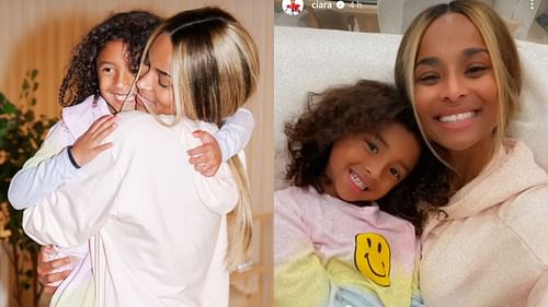 Ciara with Kobe Bryant's daughter Bianka