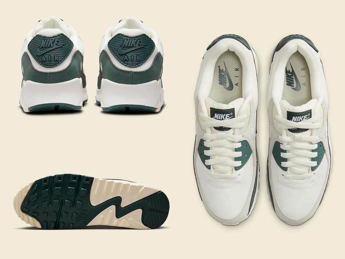 Nike Air Max 90 &ldquo;Vintage Green&rdquo; sneakers (Image via Sneaker News)
