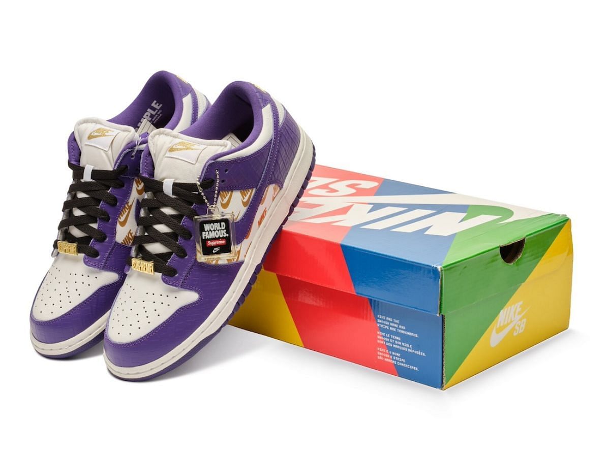 Supreme x Nike SB Dunk Low &ldquo;Court Purple&rdquo; Sample auction