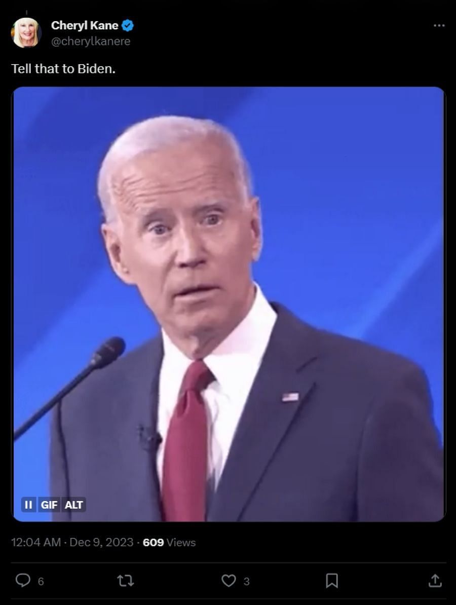 Netizens blamed Biden for the high rate of inflation (Image via X/@GOP)