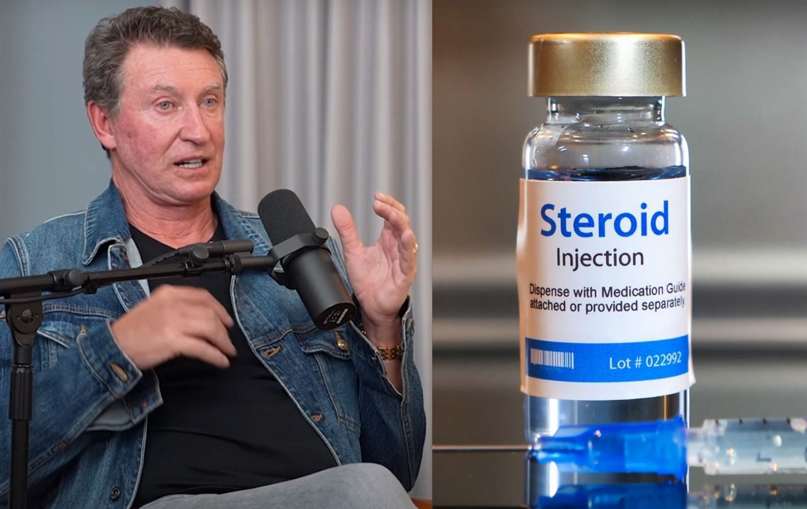 Wayne Gretzky admits using steroids to treat possible career-ending herniated thoracic disk injury in 1993 while playing for Los Angeles Kings