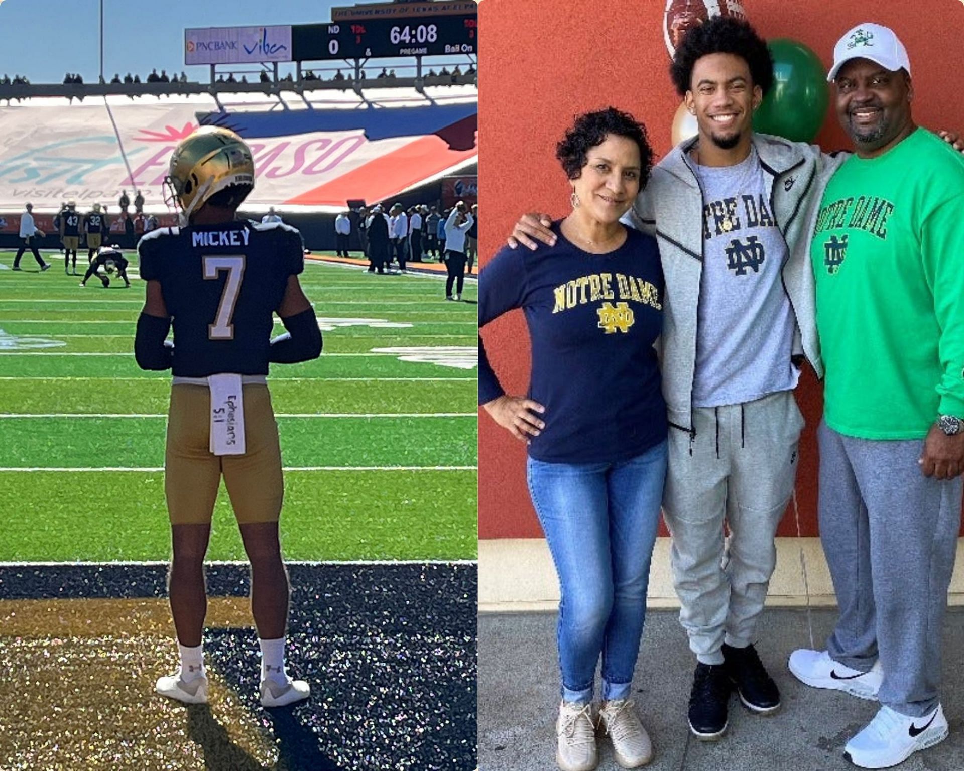 Notre Dame cornerback Jaden Mickey lost his mom hours to the Sun Bowl