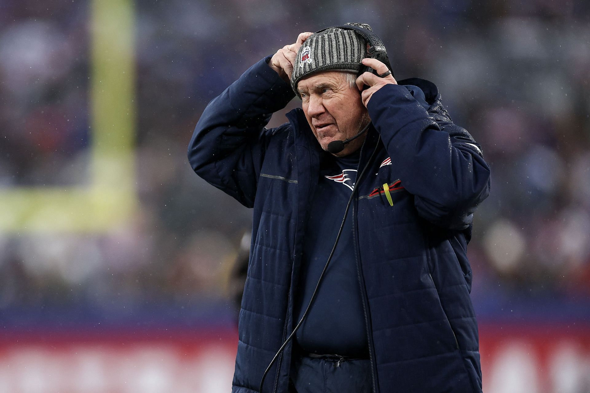 Belichick at New England Patriots vs. New York Giants