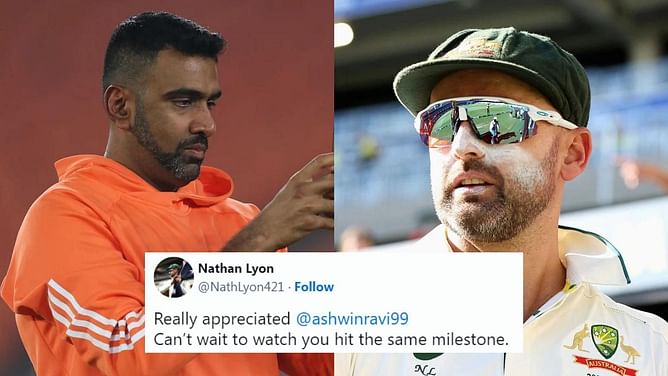 नाथन लियोन ने टेस्‍ट क्रिकेट में 500 विकेट के क्‍लब में जुड़ने के बाद रविचंद्रन अश्विन के लिए दी दिल जीतने वाली प्रतिक्रिया