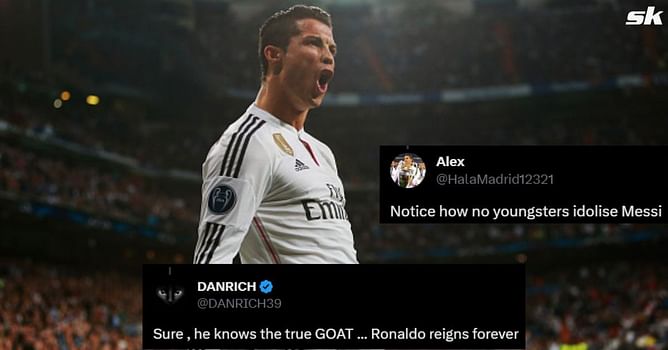 "Knows the true GOAT", "No youngsters idolise Messi" - Fans react as Real Madrid-bound star makes claim over Cristiano Ronaldo