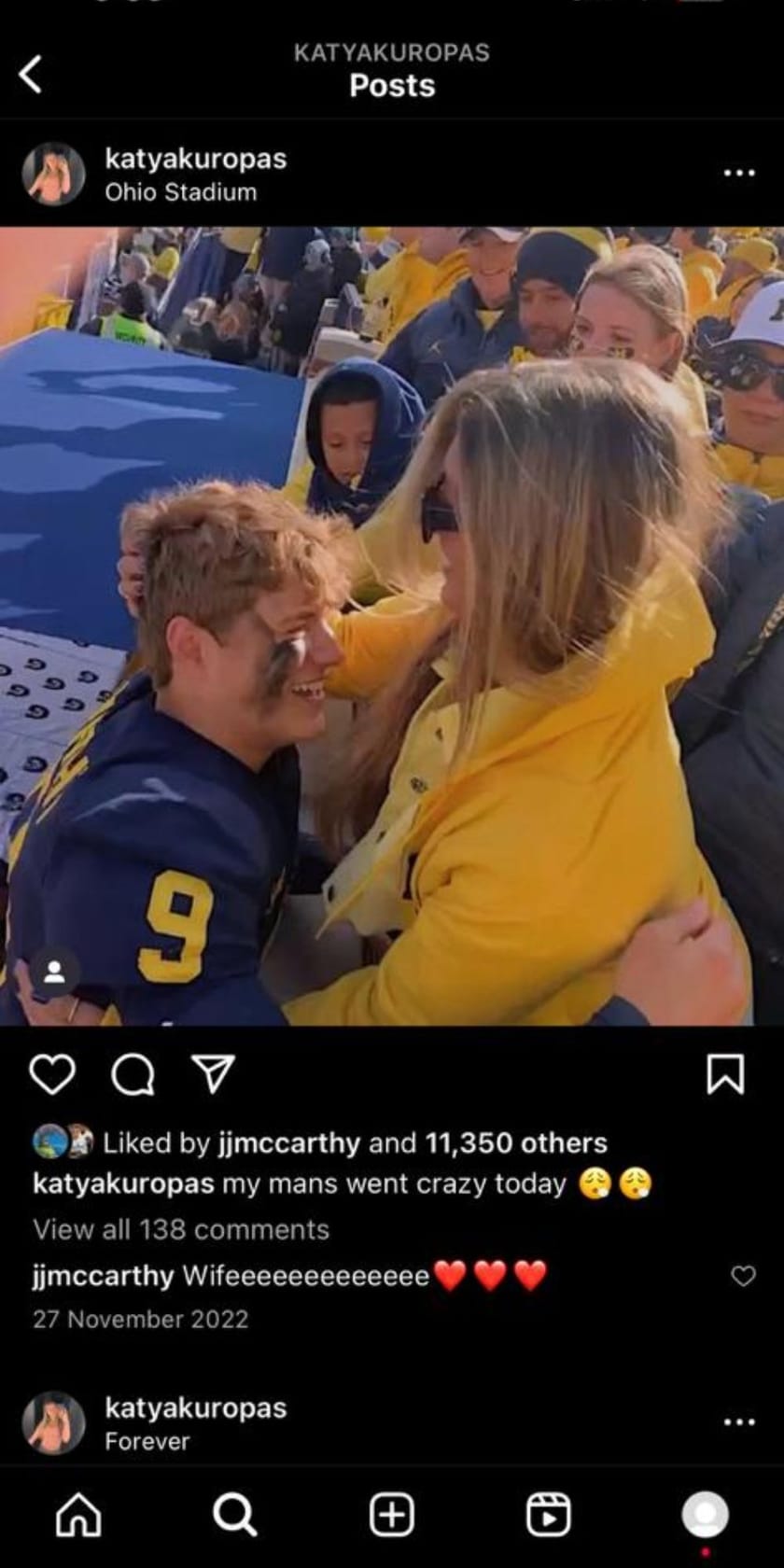 5 times J.J. McCarthy’s GF Katya Kuropas showed her love for $1,300,000