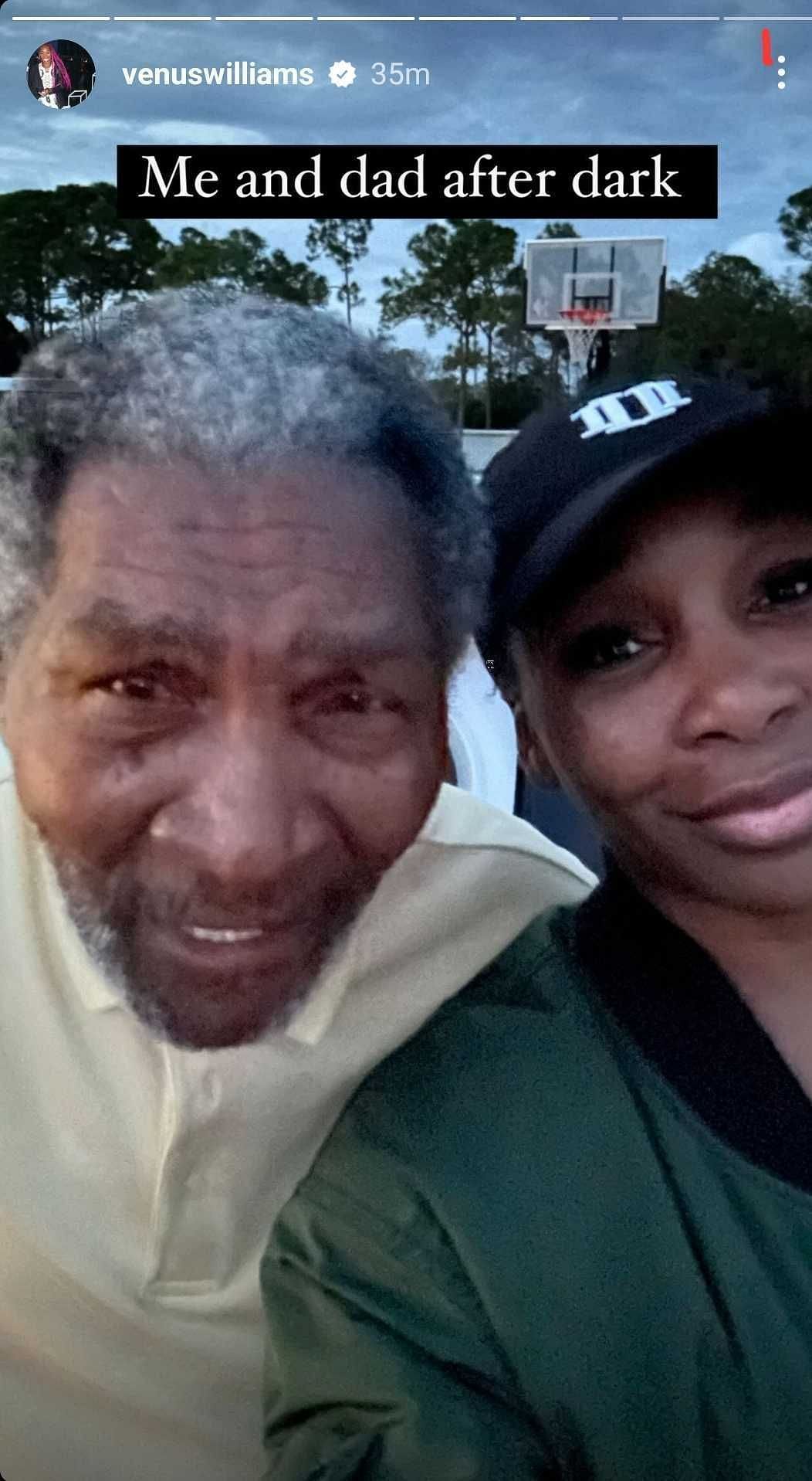 Venus Williams spends time with her father Richard