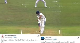 "Didn't get out to the short ball, that's a W" - Fans react to Shreyas Iyer's 31 off 50 in IND vs SA 1st Test