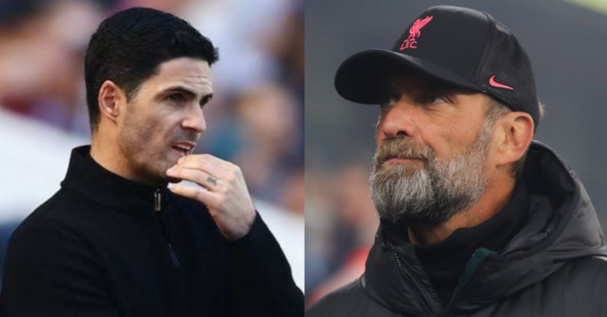 Mikel Arteta and Jurgen Klopp (via Getty Images)