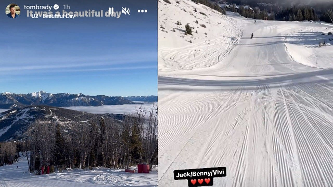 Tom Brady shared photos of his ski trip with his children.