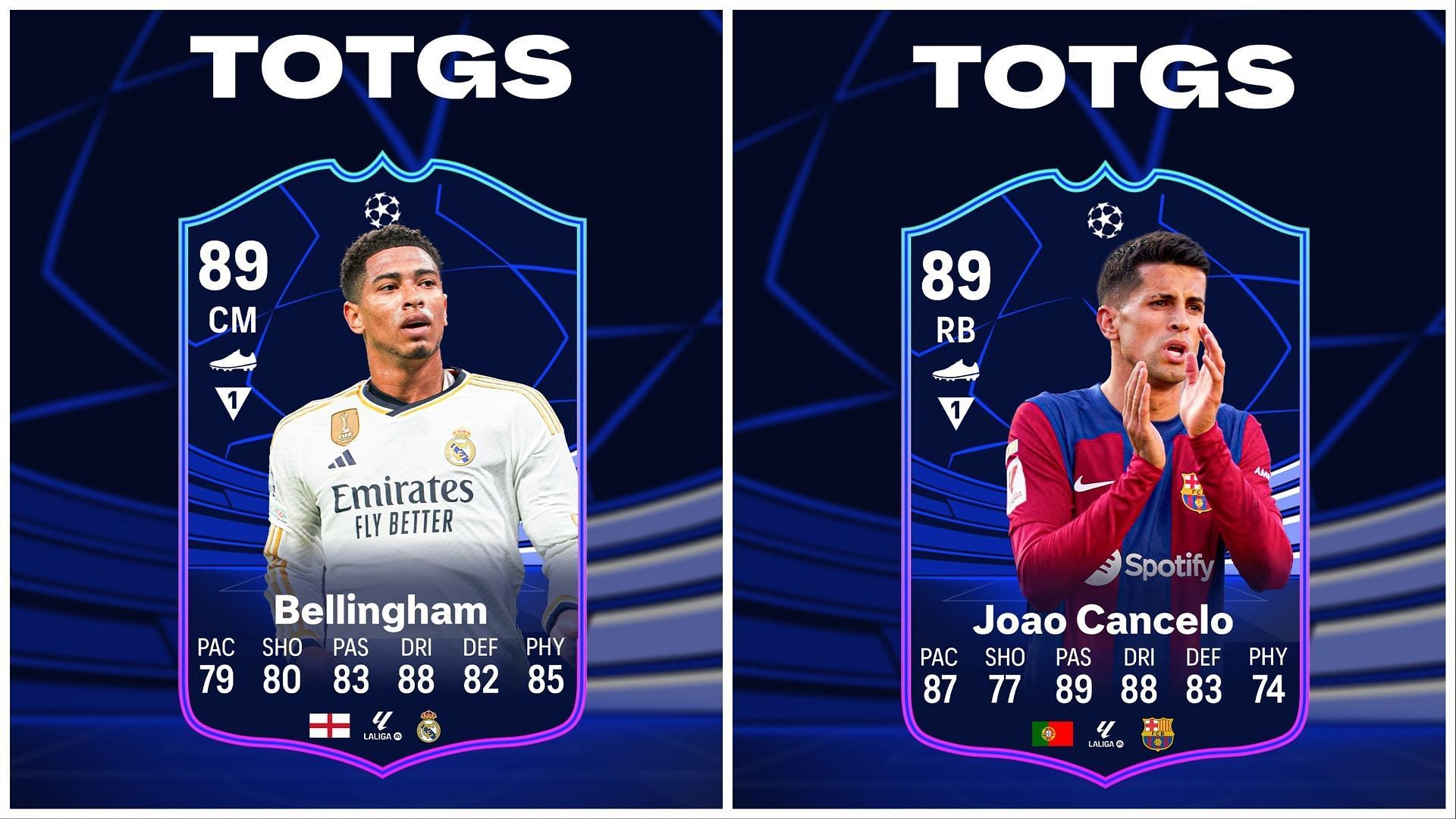 TOTGS players have been leaked (Images via Twitter/itsZtradingZ and Twitter/FUTPoliceLeaks)