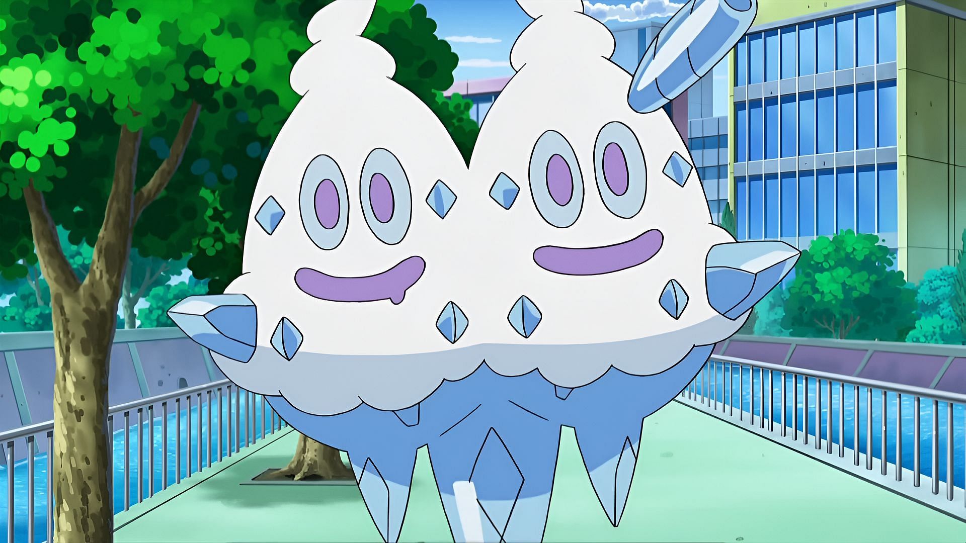 Georgia&#039;s Vanilluxe in the anime (Image via The Pokemon Company)