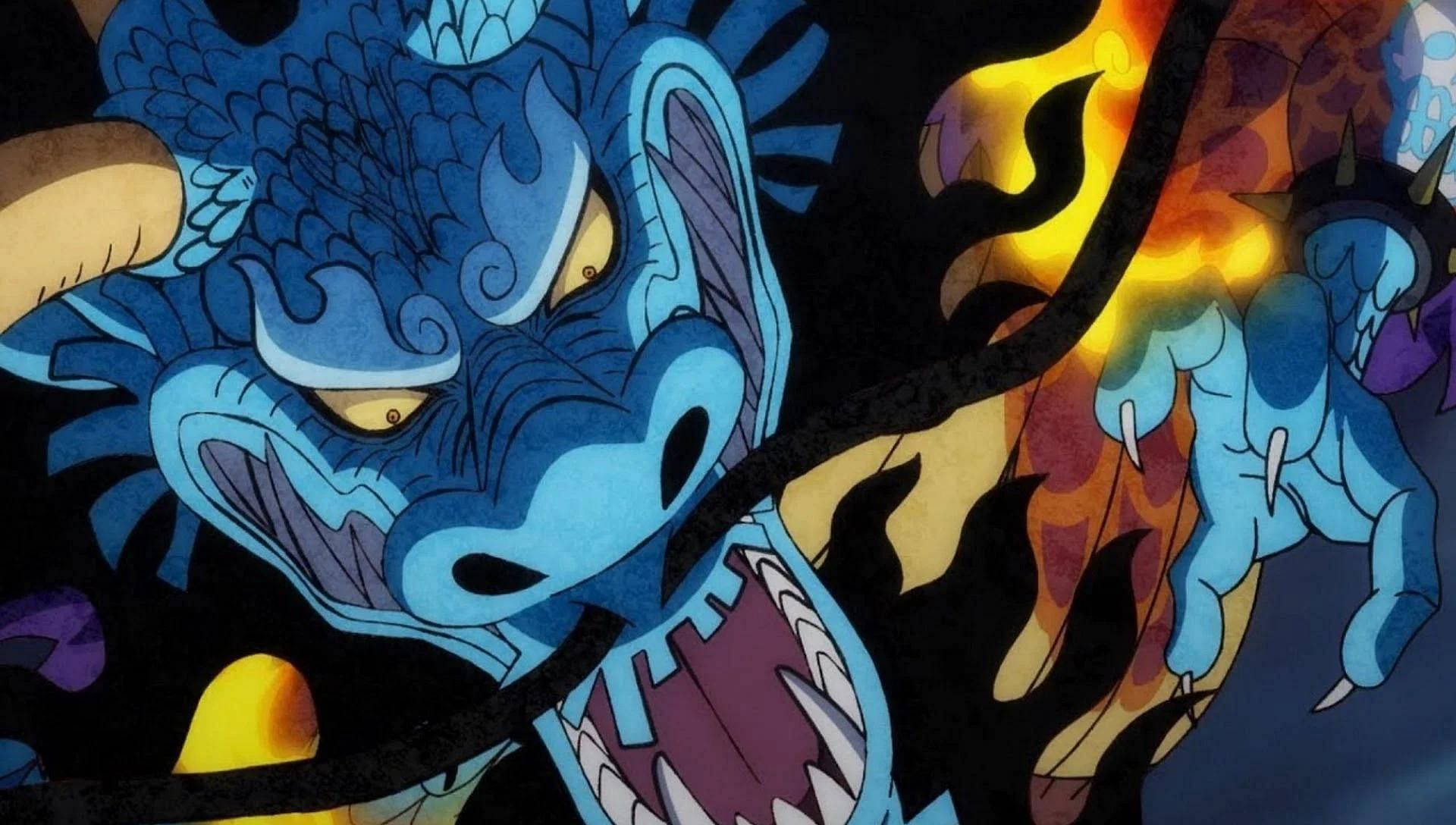 Kaido&#039;s dragon form(Image via Toei Animation)