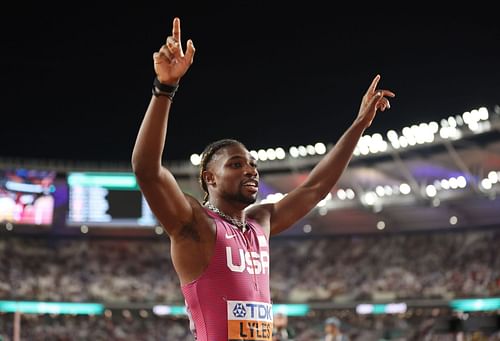 Lyles at Day 7 - World Athletics Championships Budapest 2023