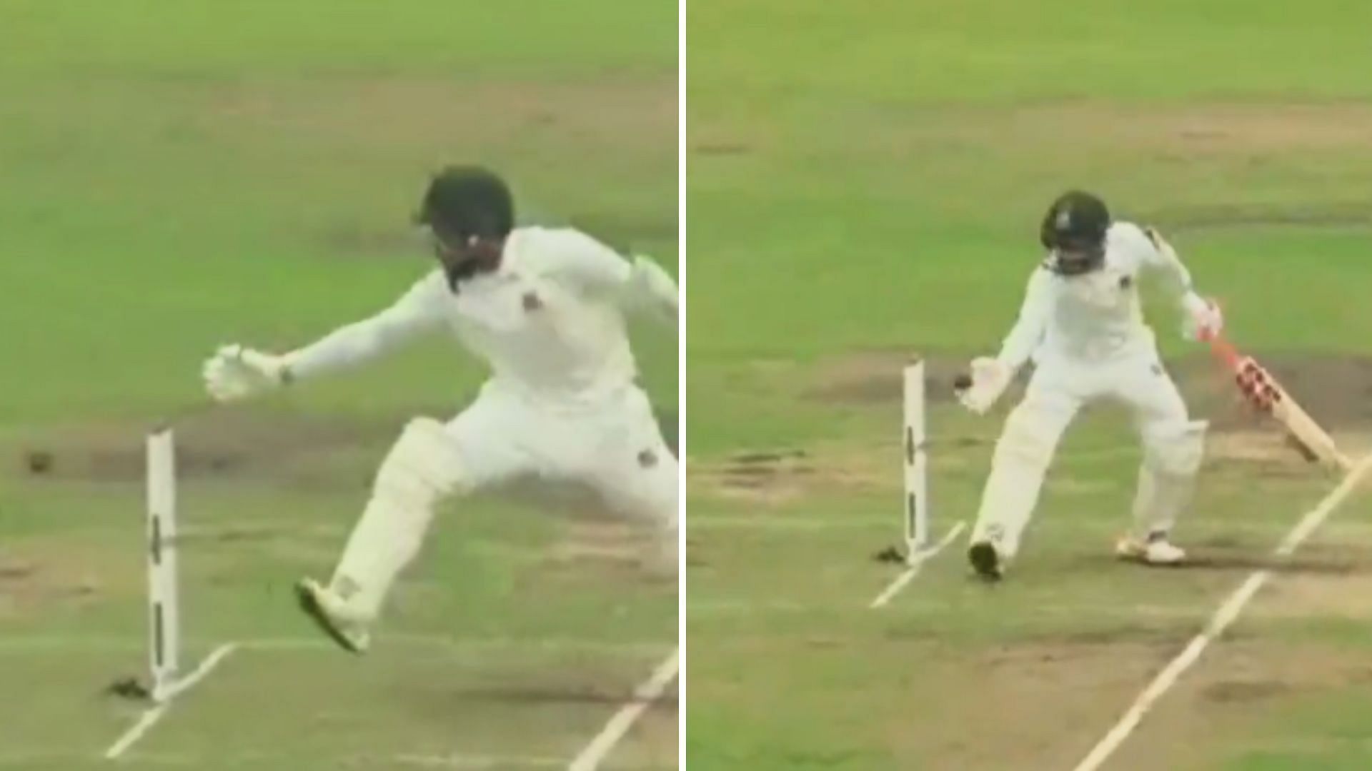 Snippets from Mushfiqur Rahim trying to handle the ball (P.C.:FanCode)