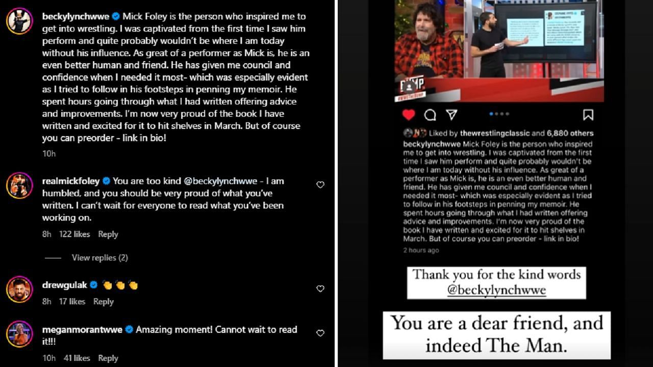 Screengrab of Foley&#039;s response (left) and Lynch&#039;s story (right) calling him 