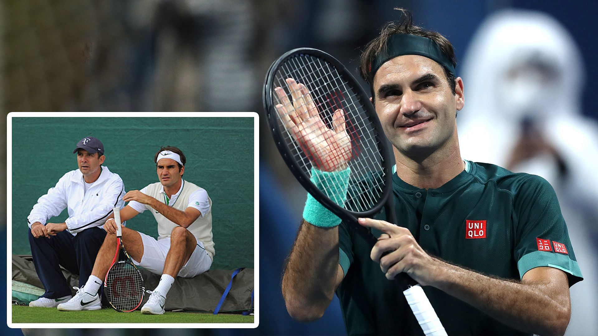 Roger Federer and ex-coach Paul Annacone.