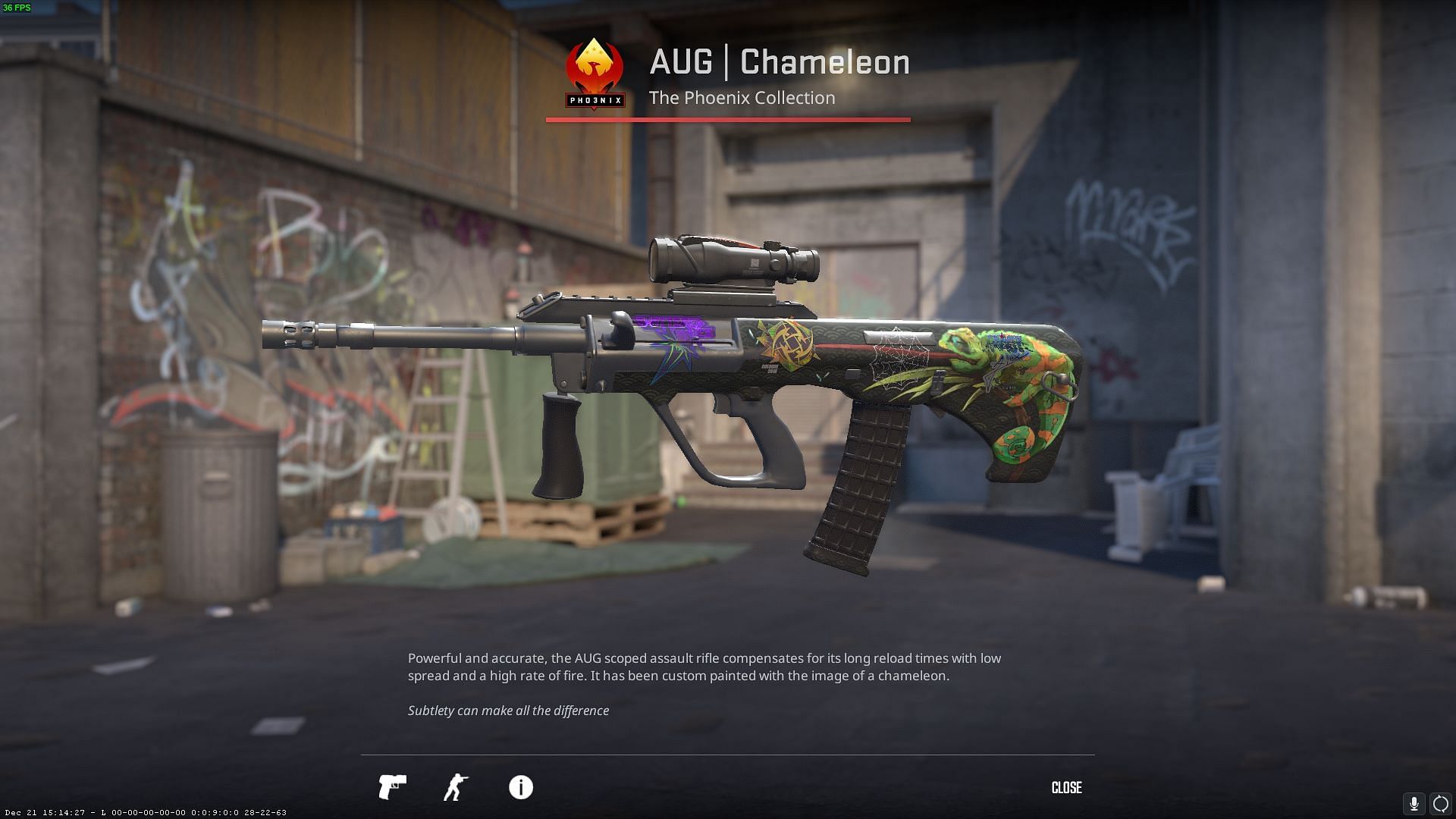 AUG | Chameleon in CS2 (Image via Valve)