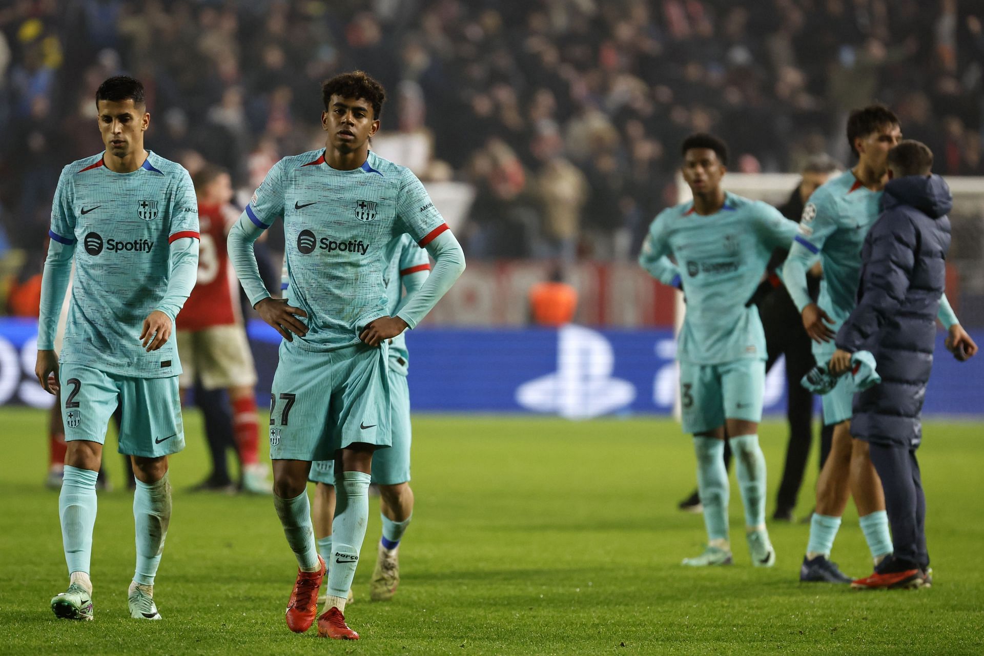 Barcelona endured defeat at Antwerp.