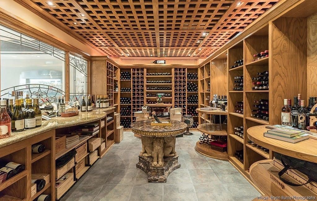 Travis Kelce and his wine cellar. Credit: Brian Burns Photography/Realtor.com