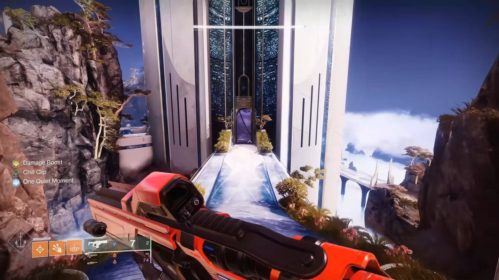 Building with floating planets in Destiny 2 (Image via Bungie)