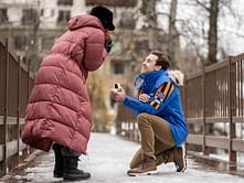 Ryan Blaney gets down on one knee and pops the question to girlfriend Gianna Tulio
