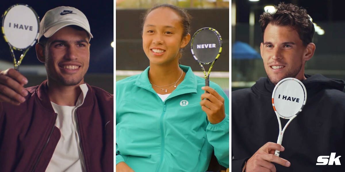 Carlos Alcaraz, Leylah Fernandez, and Dominic Thiem (L-R)