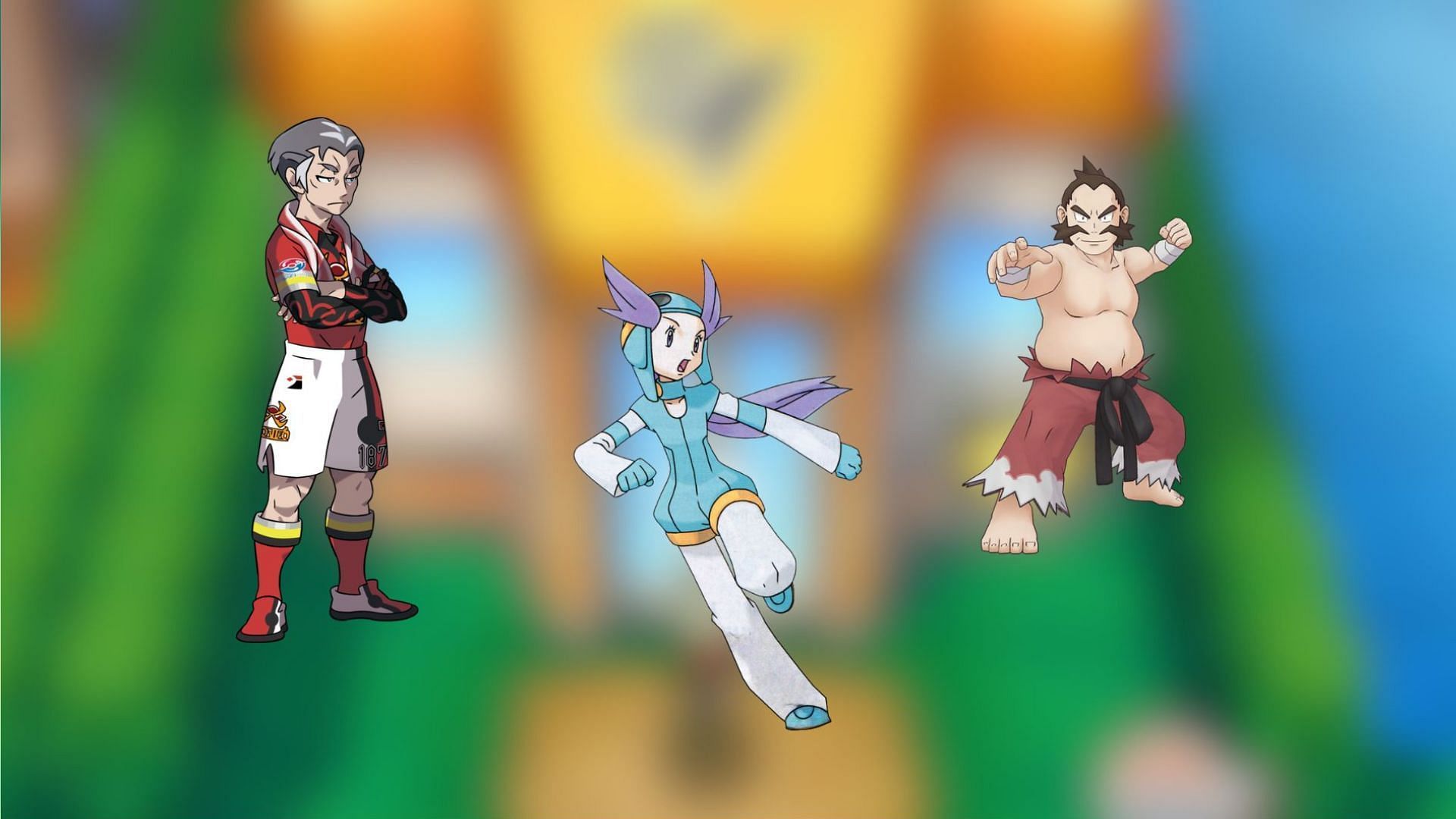 Leaders from various installments (Image via The Pokemon Company)