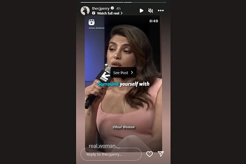 CJ Perry shared Priyanka Chopra's inspirational message.