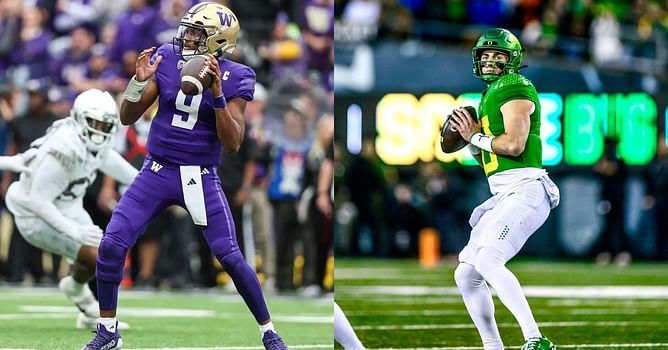 Bo Nix and Michael Penix Jr.'s Heisman contention gets hit by back-to-back interceptions in Pac-12 championship game [WATCH]