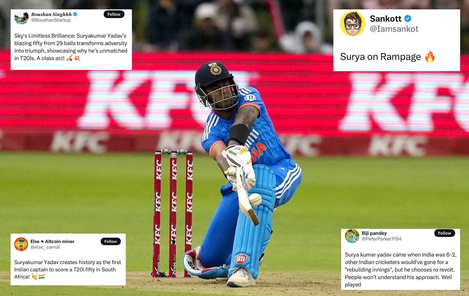 Suryakumar Yadav notched up his 17th T20I half century. (Pics: AP) 