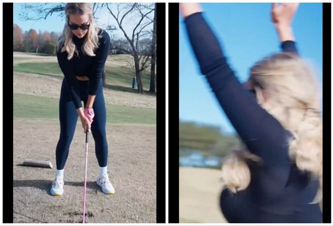 WATCH: Paige Spiranac goes into a frenzy after scoring her 5th hole in one
