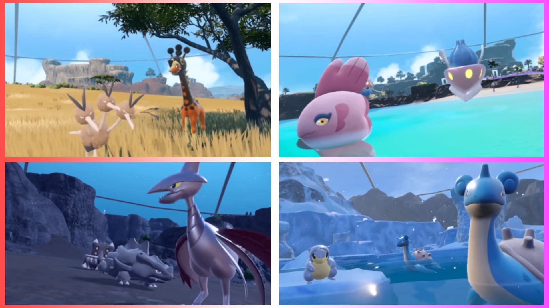 Various Biomes in the Indigo Disk (Image via The Pokemon Company)