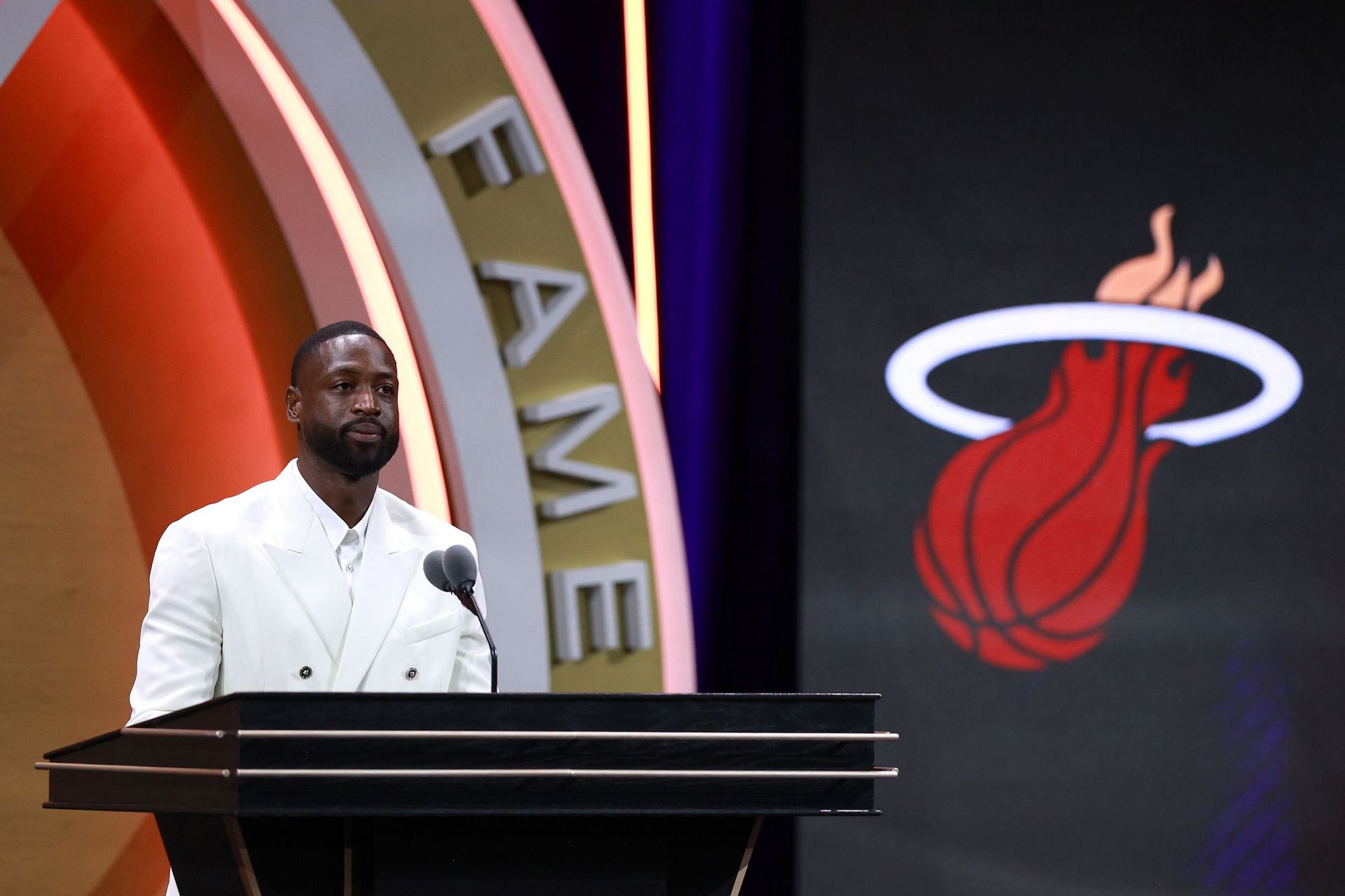 Dwyane Wade was inducted to the Naismith Memorial Hall of Fame this year.