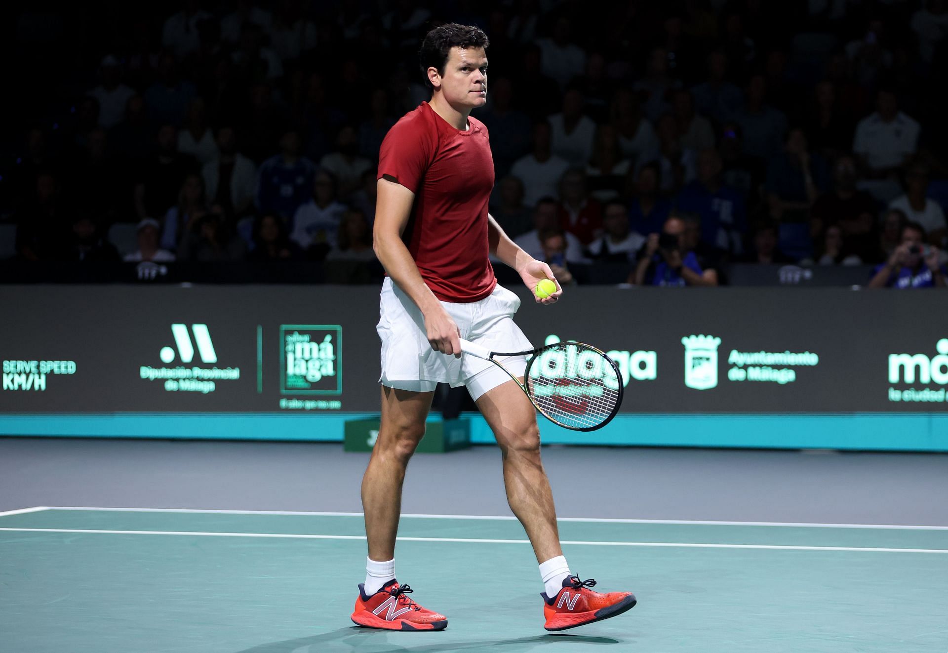 Milos Raonic at the 2023 Davis Cup