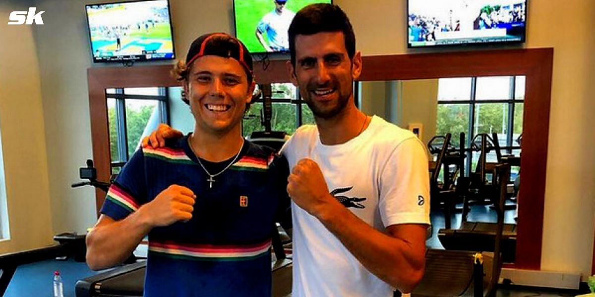 Aleksandar Kovacevic and Novak Djokovic