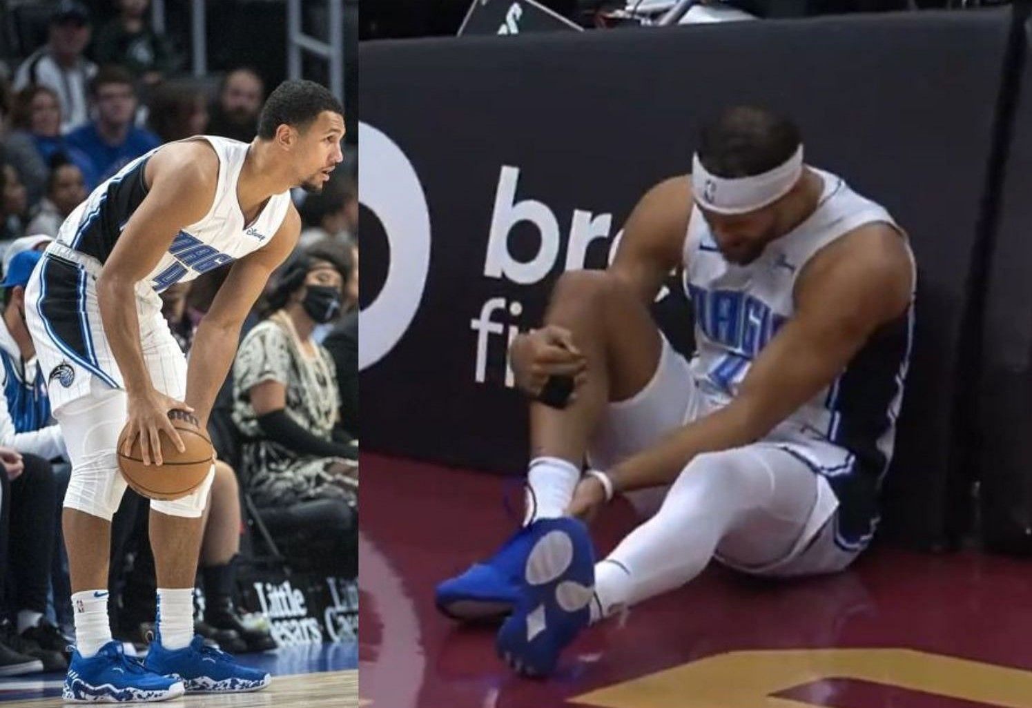 Orlando Magic guard Jalen Suggs suffered a right ankle sprain in the second quarter of their game against the Cleveland Cavaliers on Wednesday. He did not return after.